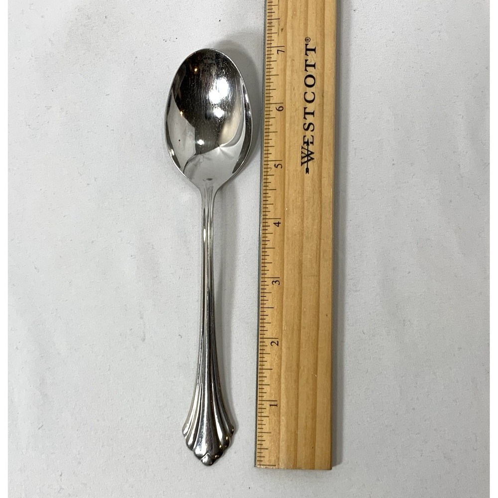 Oneida Stainless Flatware Spoon Bancroft‎ Oval Soup Place 6 7/8" - Picture 2 of 5